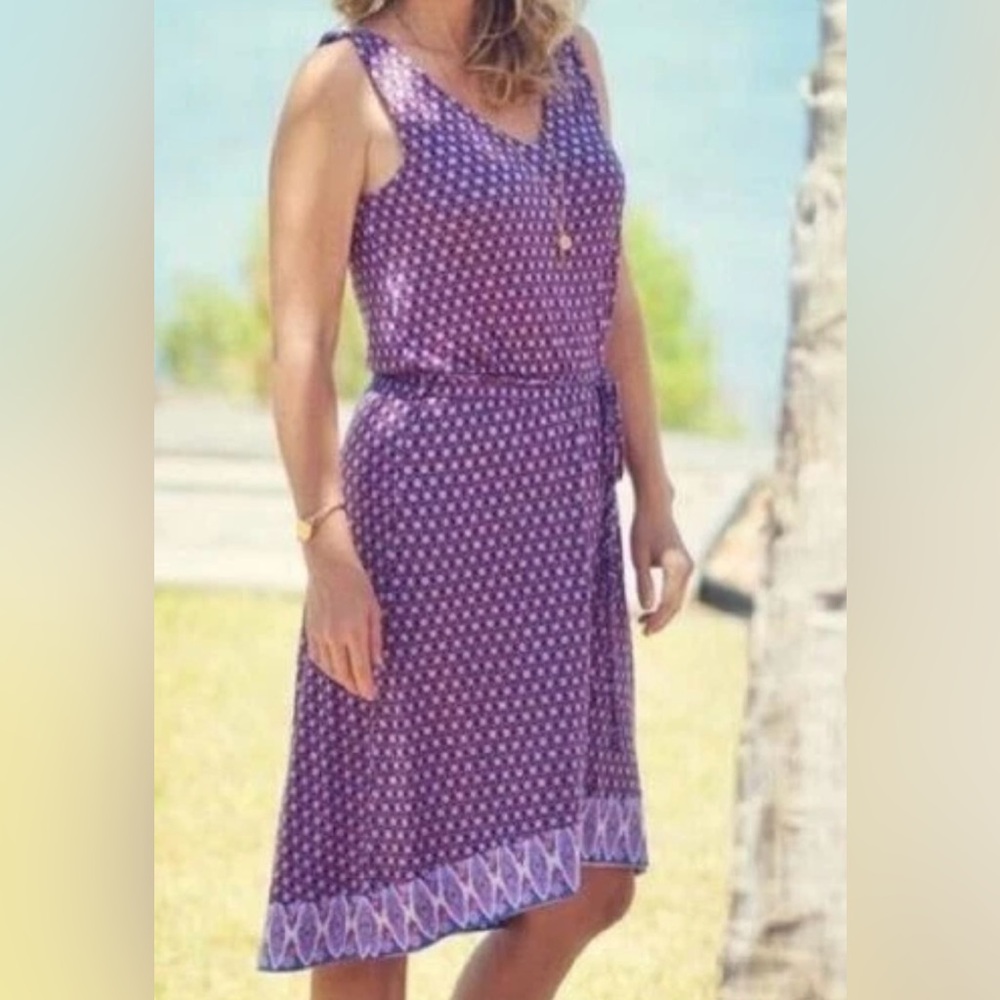 Matilda Jane Summer Caravan‎ Reversible Dress Women's Size M Purple Sleeveless